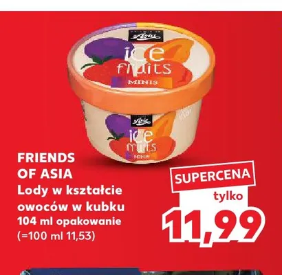 Lody w kształcie owoców w kubku Friends of Asia promocja w Kaufland