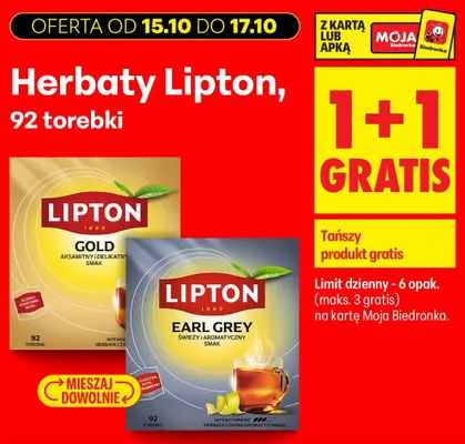 Herbata Lipton Gold promocja w Biedronka