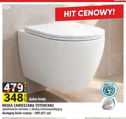 Miska zawieszana Totentanz kolor czarny promocja w Merkury Market