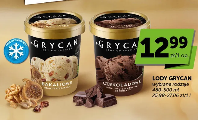 Lody czekoladowe Grycan promocja w Groszek