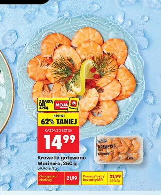 Krewetki gotowane Marinero promocja w Biedronka