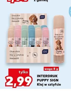 Klej w sztyfcie Interdruk Puppy Sign promocja w Kaufland