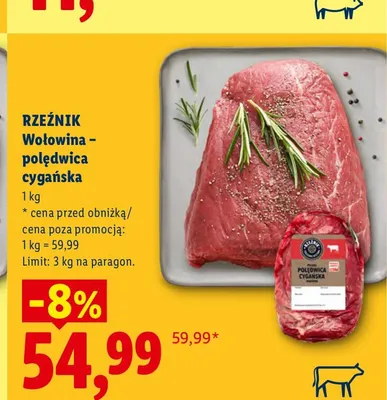 Polędwica wołowa cygańska Rzeźnik promocja w Lidl