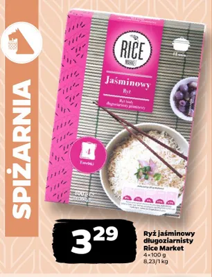 Ryż jaśminowy długoziarnisty Rice Market promocja w Netto