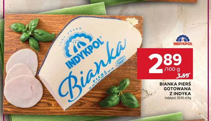 Bianka pierś gotowana z indyka Indykpol promocja w Stokrotka