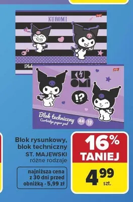 Blok rysunkowy ST. MAJEWSKI Kuromi promocja w Carrefour