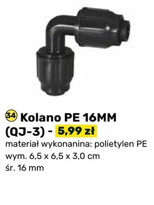 Kolano PE 16MM (QJ-3) promocja w Bricomarche