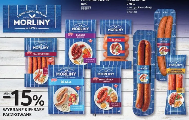 Kiełbasy paczkowane Morliny promocja w Selgros