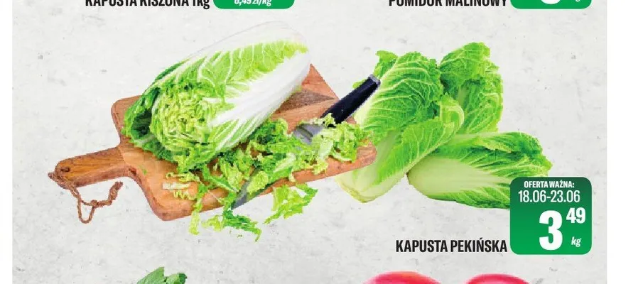 Kapusta pekińska promocja w Tomi Markt