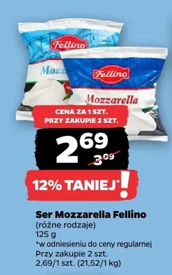 Ser Mozzarella Fellino promocja w Netto