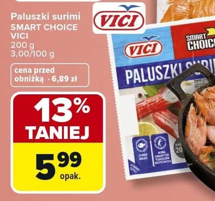 Paluszki surimi Smart Choice promocja w Carrefour
