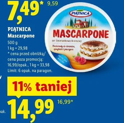 Ser mascarpone promocja w Lidl