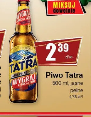 Piwo Tatra Jasne Pełne promocja w Premium Nasz Sklep