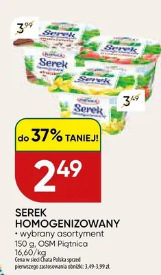 Serek homogenizowany wybrany asortyment promocja w Chata Polska