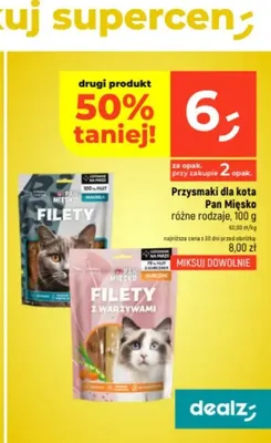 Przysmaki dla kota Pan Mięsko Filety promocja w Dealz