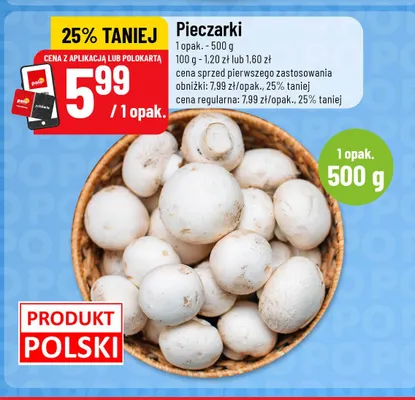Pieczarki promocja w POLOmarket