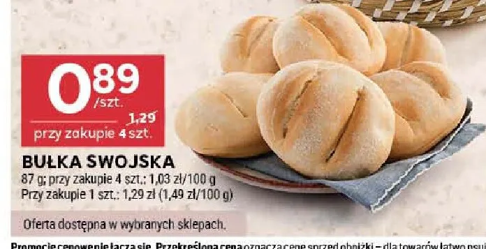 Bułka swojska promocja w Stokrotka