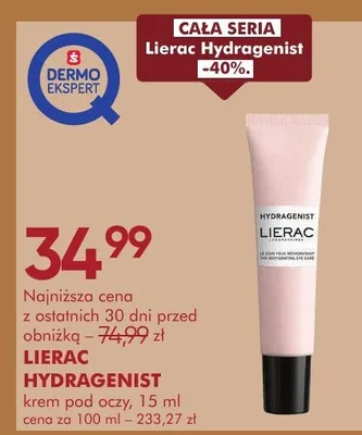 Krem Hydragenist do oczu promocja w Super-Pharm