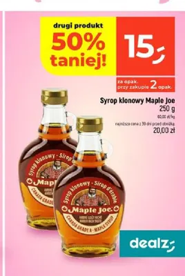 Syrop klonowy Maple Joe promocja w Dealz