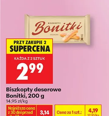 Biszkopty deserowe Bonitki promocja w Biedronka