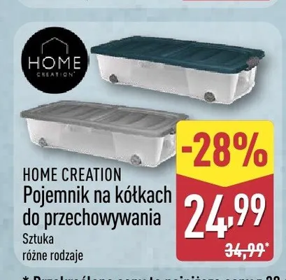 Pojemnik na kółkach do przechowywania HOME CREATION promocja w Aldi