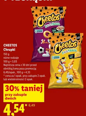 Chrupki Cheetos Football o smaku ketchupowym promocja w Lidl