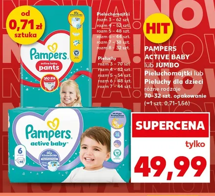 Pieluchy Pampers Active Baby promocja w Kaufland