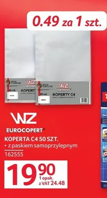 Koperta C4 WZ Eurocopert z paskiem samoprzylepnym 50szt. promocja w Selgros