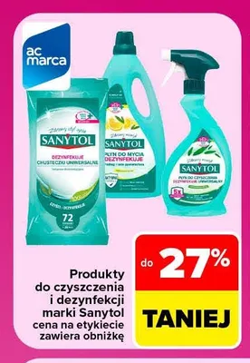 Produkty do czyszczenia i dezynfekcji Sanytol promocja w Carrefour