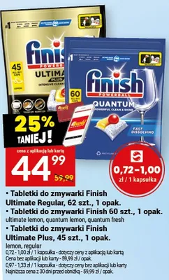 Tabletki do zmywarki Finish Ultimate Regular promocja w Twój Market