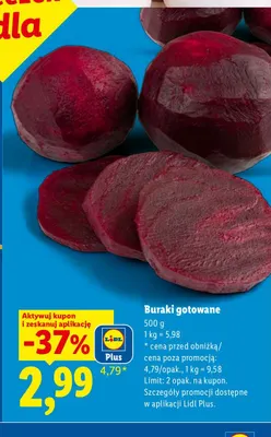 Buraki gotowane promocja w Lidl