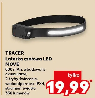 Latarka czołowa LED MOVE Tracer promocja w Kaufland