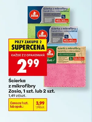 Ścierki z mikrofibry Zosia 2-pak promocja w Biedronka