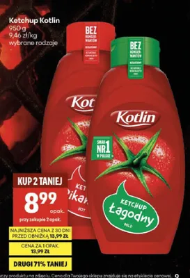 Ketchup Kotlin łagodny promocja w Delikatesy Centrum