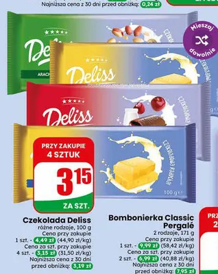 Czekolada Deliss promocja w Dino