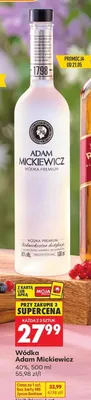 Wódka Adam Mickiewicz 40% promocja w Biedronka