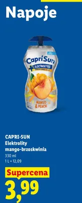 Elektrolity mango-brzoskwinia Capri-Sun promocja w Lidl