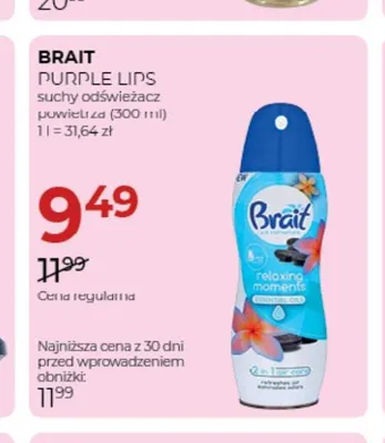 Suchy odświeżacz powietrza Purple Lips Brait promocja w Drogerie Jawa