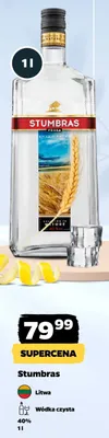 Wódka czysta Stumbras promocja w Netto