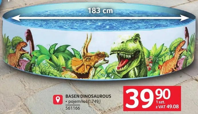 Basen Bestway Dinosaurous 749l promocja w Selgros