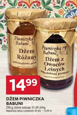 Dżem Piwniczka Babuni różne rodzaje promocja w Stokrotka