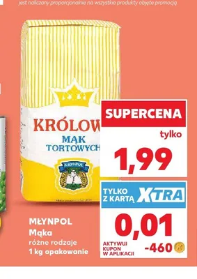 Mąka tortowa Królów Młynpol promocja w Kaufland