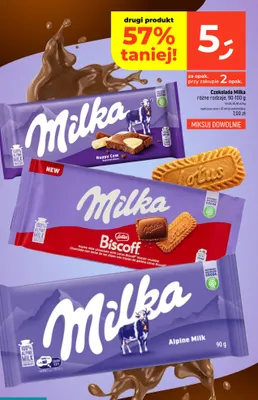 Czekolada Milka Alpine Milk promocja w Dealz