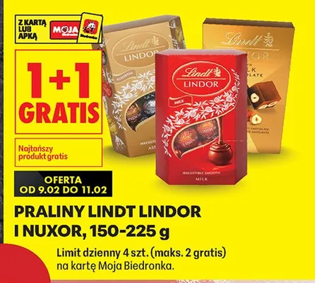 Praliny Lindt Nuxor promocja w Biedronka