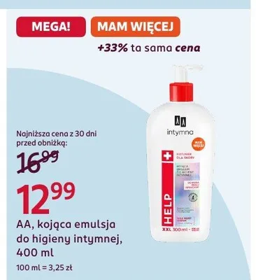 Emulsja do higieny intymnej Lactacyd promocja w Rossmann