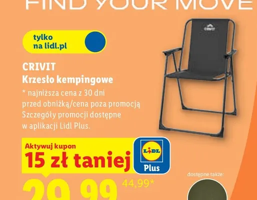 Krzesło kempingowe Crivit promocja w Lidl