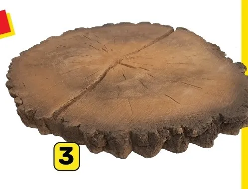 Płyta chodnikowa Imitacja pnia z korą gr. 3,5cm dł. 38cm szer. 42cm promocja w Bricomarche