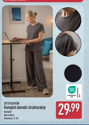 Komplet damski strukturalny UP2FASHION promocja w Aldi