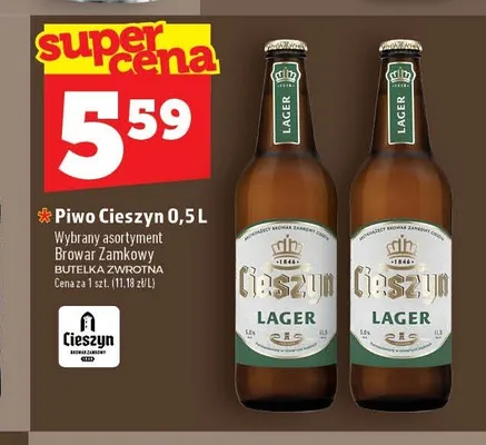 Piwo Cieszyn Lager promocja w TOPAZ