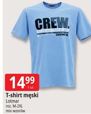 T-shirt męski Lotmar roz. M-2XL mix wzorów promocja w Leclerc